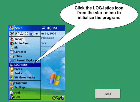 LOG-istics.com Demo : Handheld Log Sale Screen 1